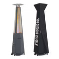 48,000 BTU Stainless Steel Pyramid Propane Patio Heater with Wheels and Cover