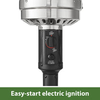 Propane Patio Heater Built for Commercial Use, 48,000 BTU Output, 200 Sq Ft Coverage, Anti-Tilt Safety
