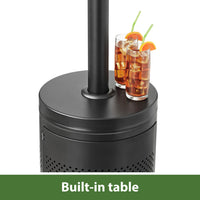 Propane Patio Heater Built for Commercial Use, 48,000 BTU Output, 200 Sq Ft Coverage, Anti-Tilt Safety