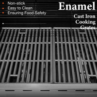 4 Burner Propane Gas Outdoor Grill with Side Burner Stainless Steel BBQ Grill
